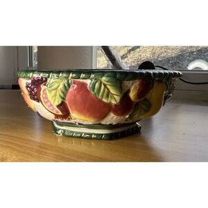 Fitz & Floyd Small Fruit Decor Serving‎ or Candy Dish Bowl 6 Sided